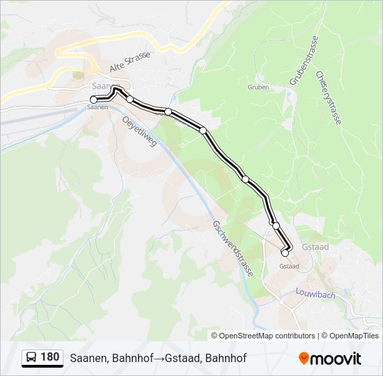 180 Bus Line Map
