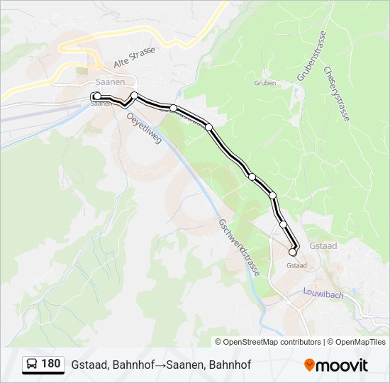 180 Bus Line Map