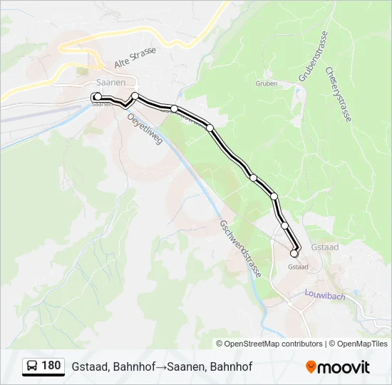 180 Bus Line Map