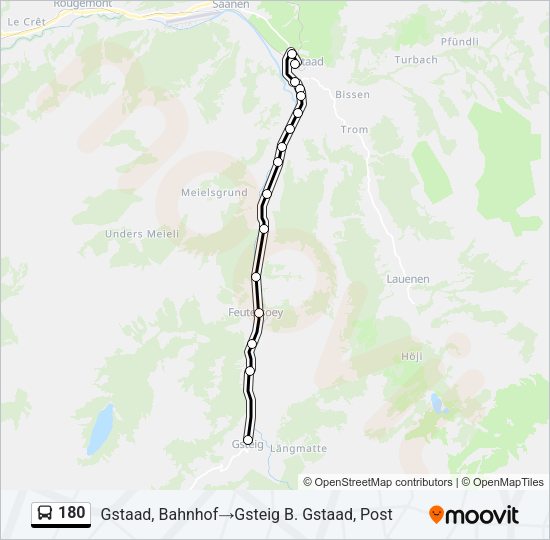180 Bus Line Map