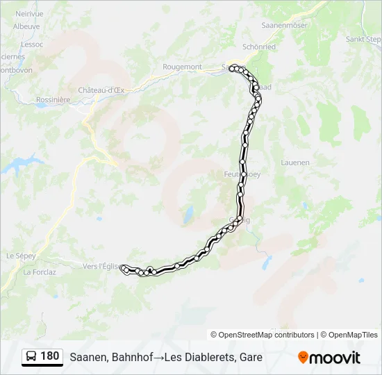 180 Bus Line Map