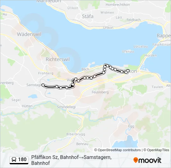 180 Bus Line Map