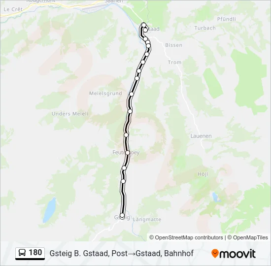180 Bus Line Map