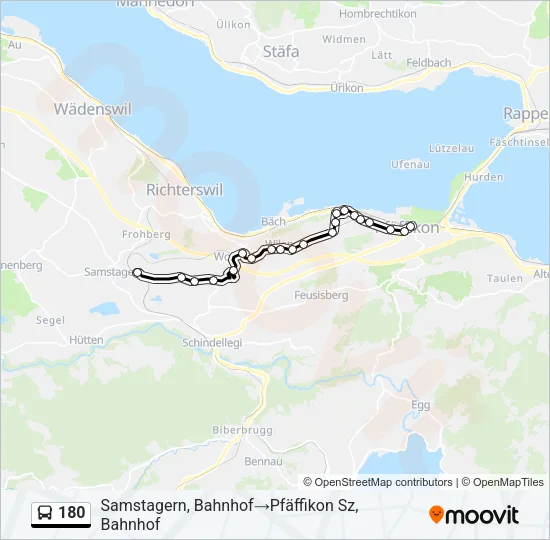 180 Bus Line Map