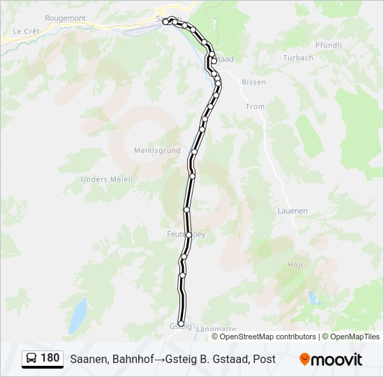 180 Bus Line Map