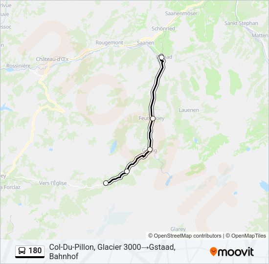 180 Bus Line Map