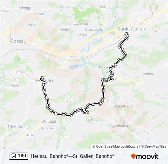 180 Bus Line Map