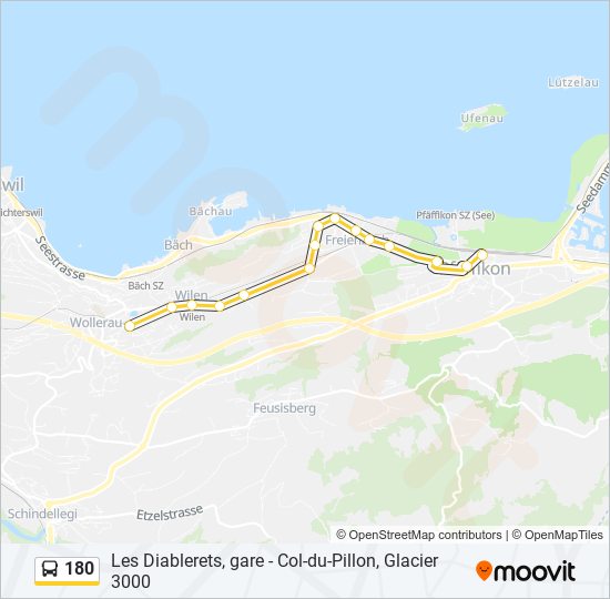 180 bus Line Map