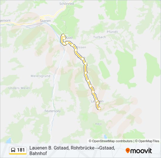 181 Bus Line Map