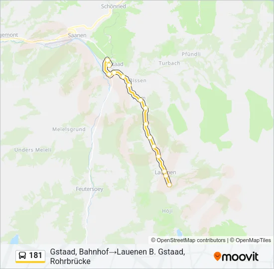 181 Bus Line Map