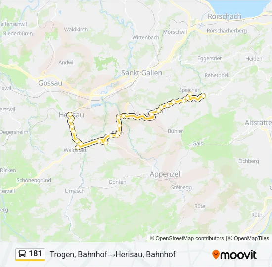 181 Bus Line Map