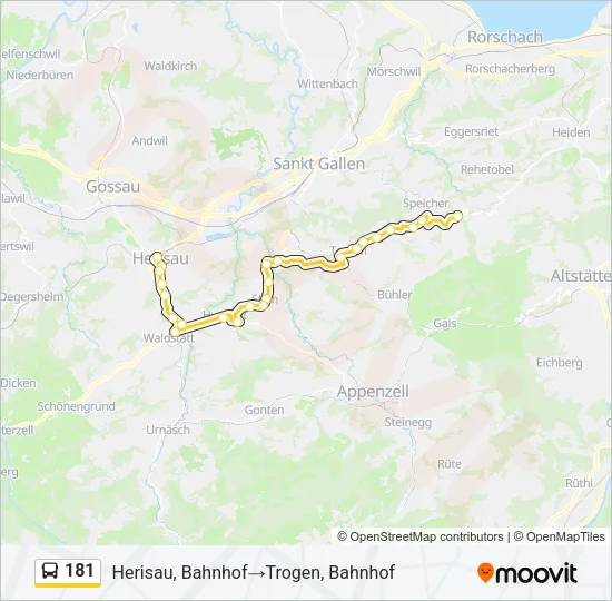 181 Bus Line Map