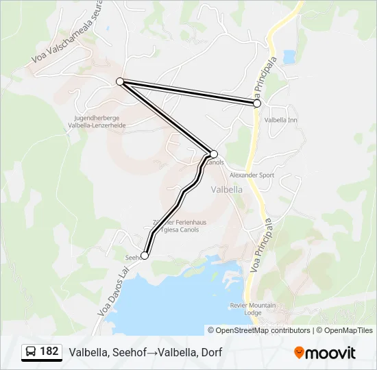 182 Bus Line Map