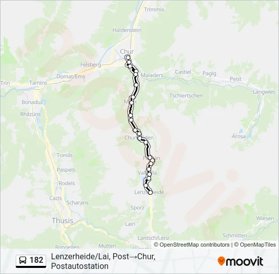 182 Bus Line Map