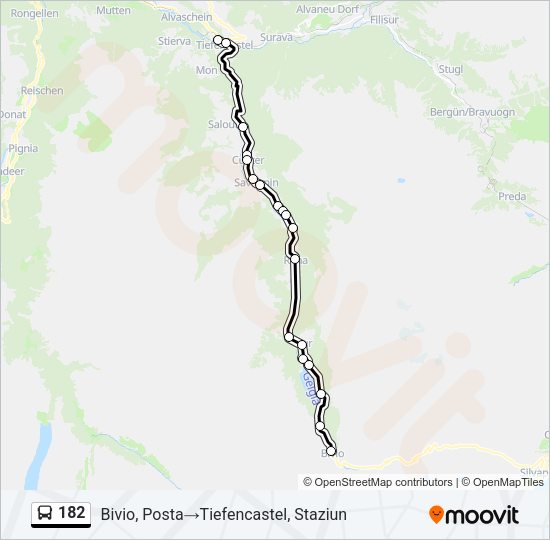 182 Bus Line Map