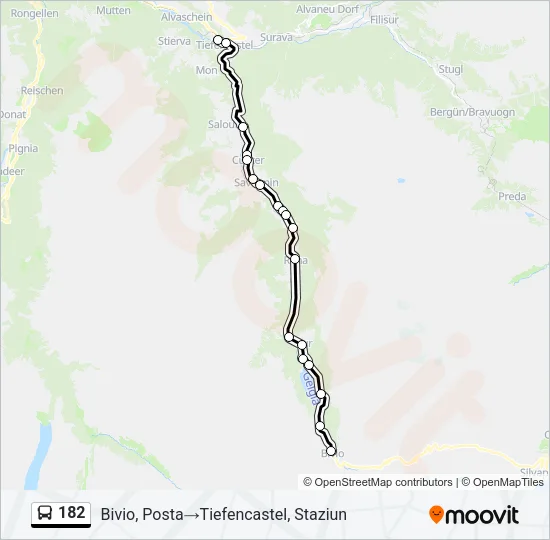 182 Bus Line Map