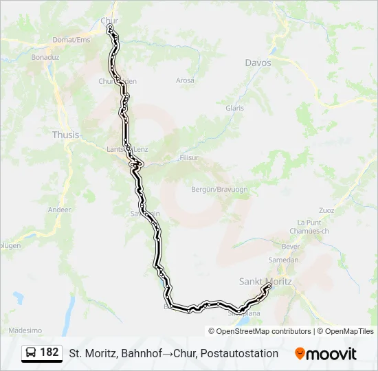 182 Bus Line Map