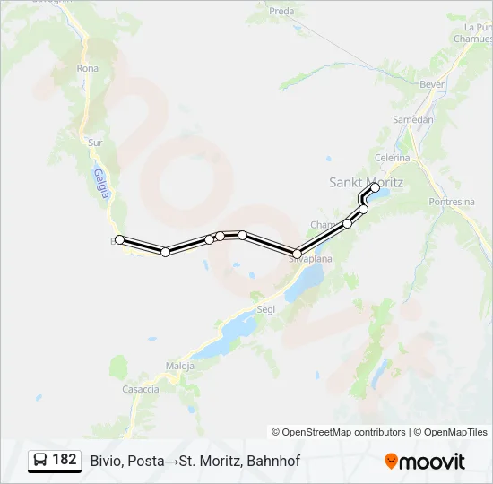 182 Bus Line Map