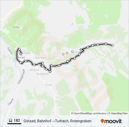 182 Bus Line Map