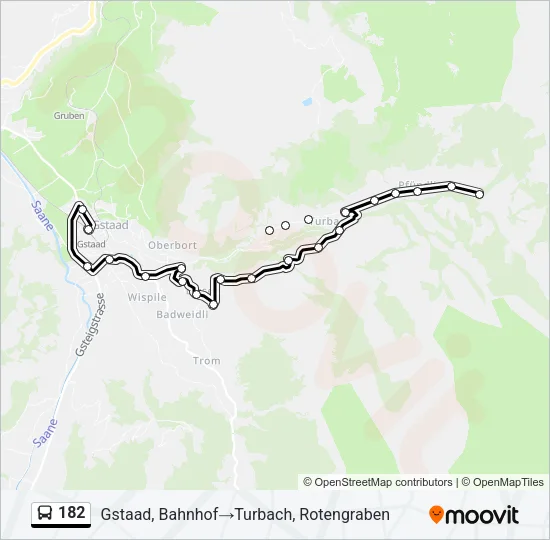 182 Bus Line Map