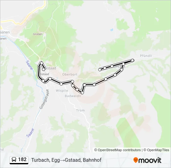 182 Bus Line Map