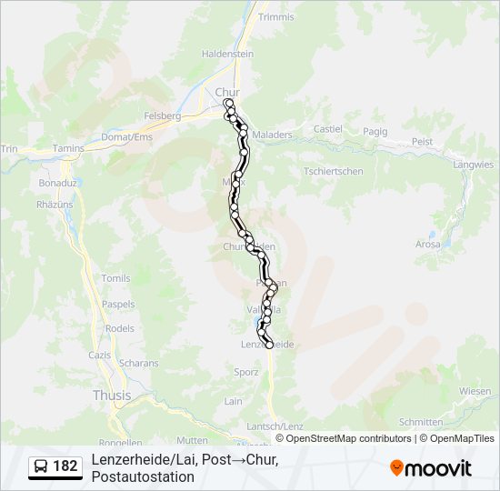 182 Bus Line Map