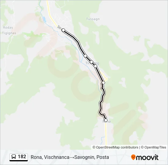 182 Bus Line Map