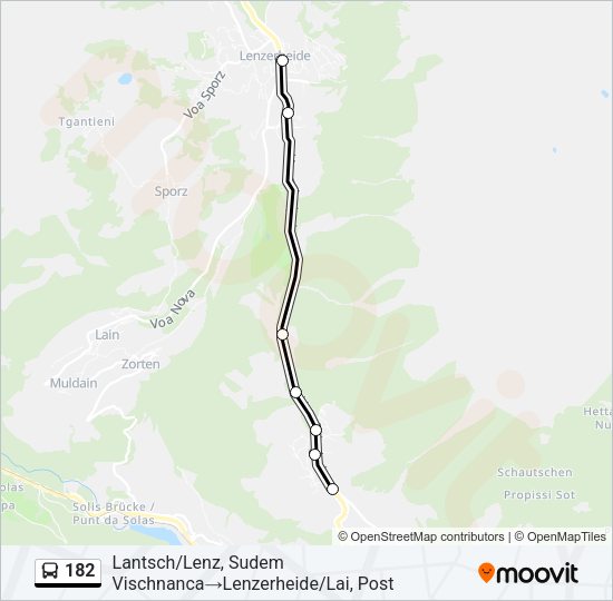 182 Bus Line Map