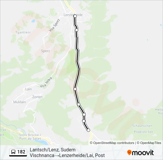 182 Bus Line Map