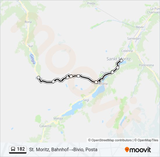 182 Bus Line Map