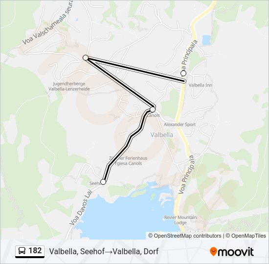 182 Bus Line Map