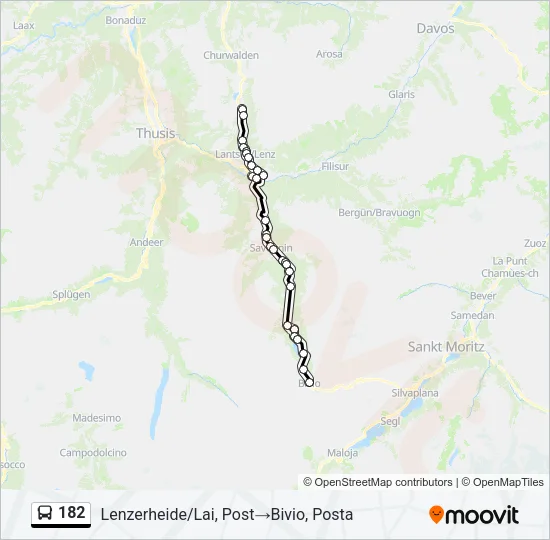 182 Bus Line Map