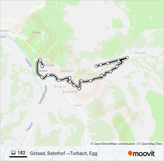 182 Bus Line Map