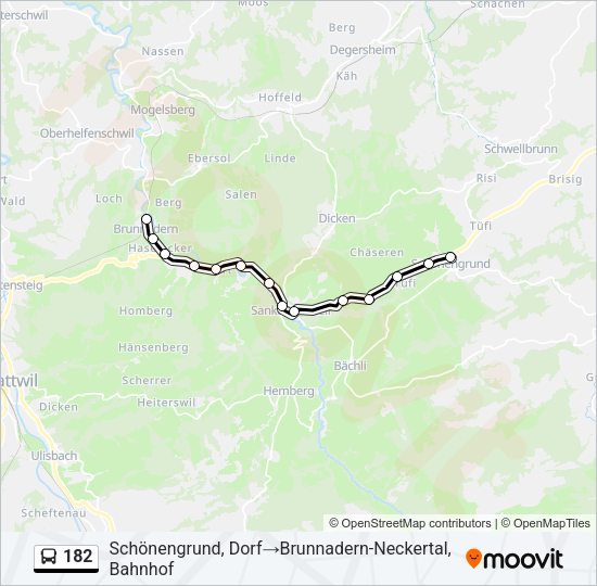 182 Bus Line Map
