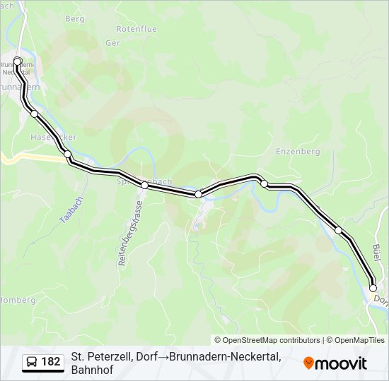182 Bus Line Map