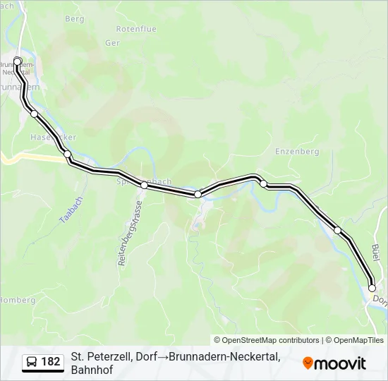 182 Bus Line Map