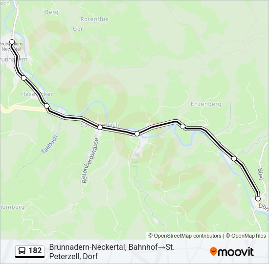 182 Bus Line Map
