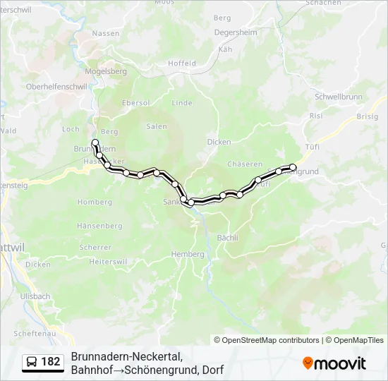 182 Bus Line Map