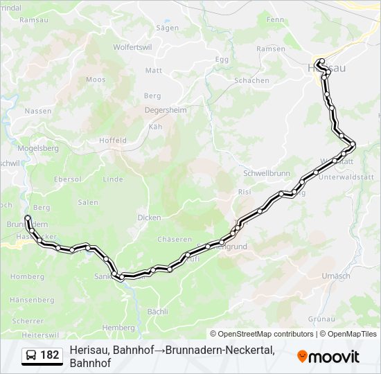 182 Bus Line Map