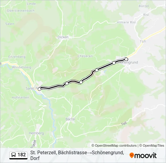 182 Bus Line Map