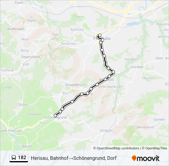 182 Bus Line Map