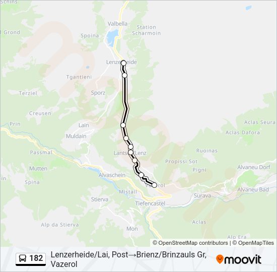 182 Bus Line Map
