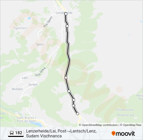 182 Bus Line Map