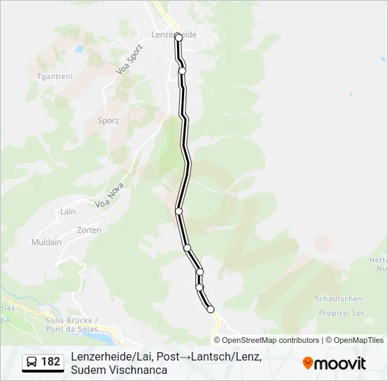 182 Bus Line Map