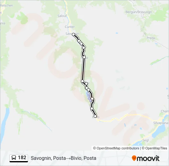 182 Bus Line Map