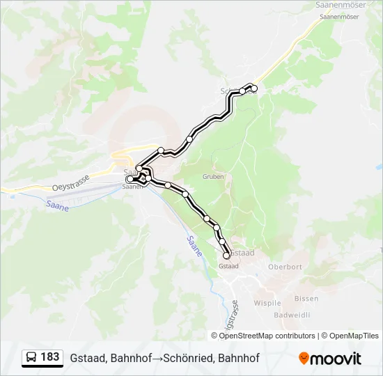 183 Bus Line Map