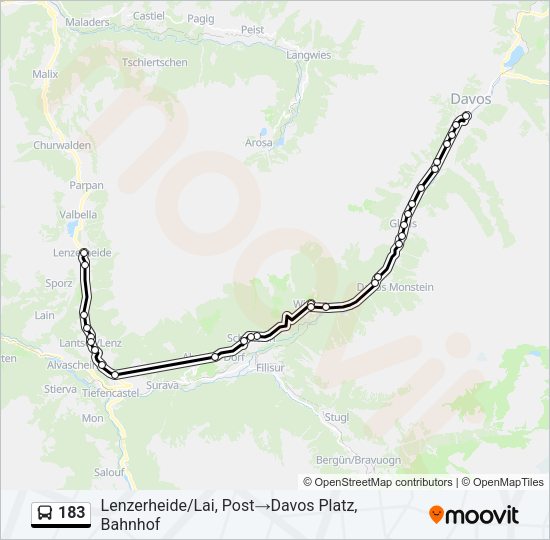 183 Bus Line Map
