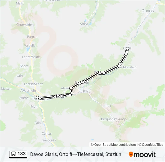 183 Bus Line Map