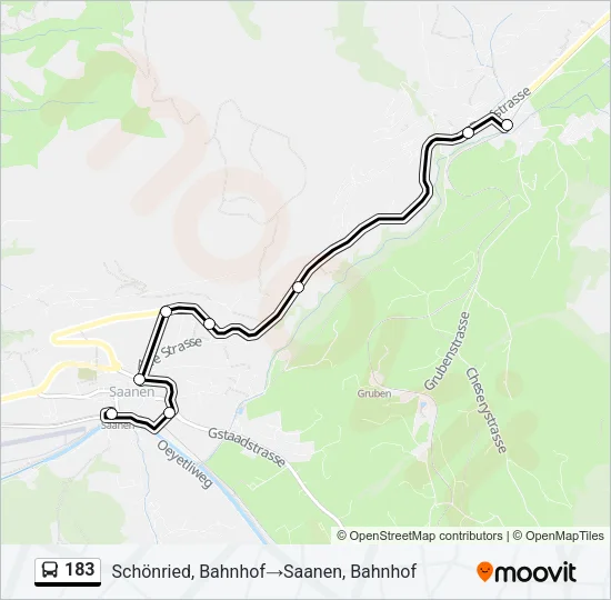 183 Bus Line Map