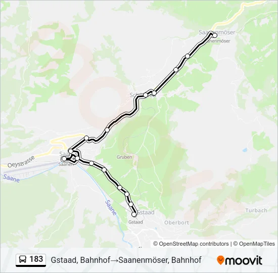 183 Bus Line Map